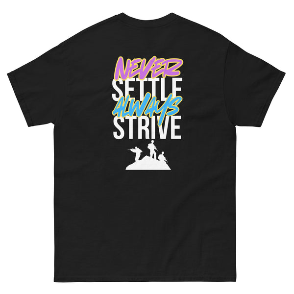 FTF Series 1 - Never Settle Always Strive T-Shirt back